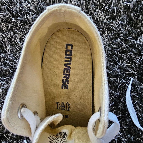 Converse All Star athletic shoes used, white, size 37.5 with high hidden insole