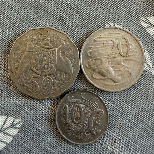 Set of 3 Australian coins 1977-1981