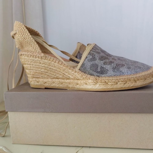 Kanna women's espadrilles with anima print size 41 used, gray