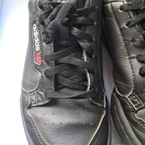 Adidas Continental 80 leather sneakers, size 38 2/3, black