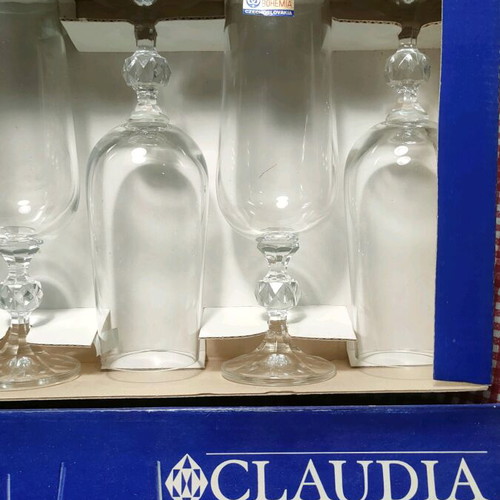 Bohemian Crystal Glasses Claudia for Moscato d'Asti, new, 12 pieces