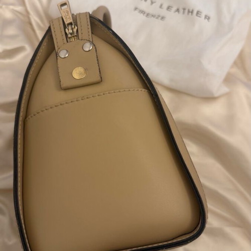 Tuscany Leather handbag used, beige leather