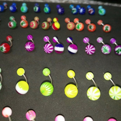 Piercing earrings for navel, belly, ears, stainless steel, new