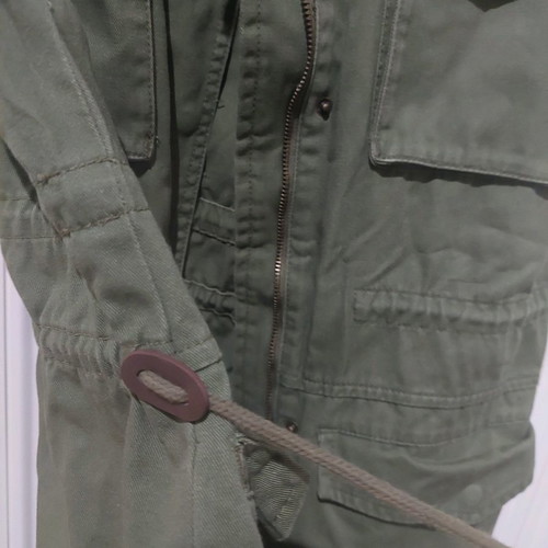 Khaki sleeveless jacket used, size M