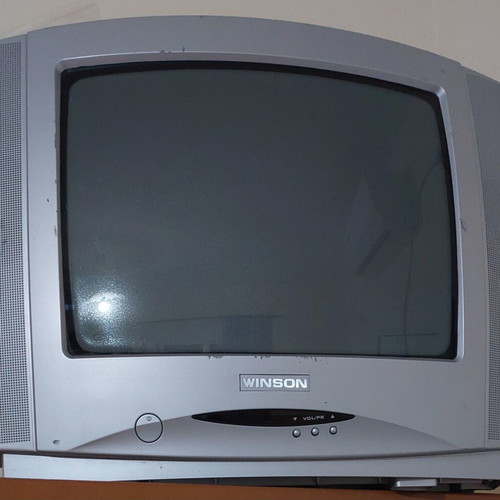 Winson CRT TV MT61 TLX Silver 14" like new with remote for retro gaming