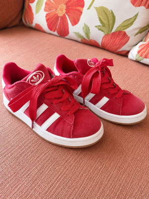 Adidas Campus sneakers like new, red and white, size 35