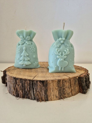 Decorative Christmas candles set of 2, new