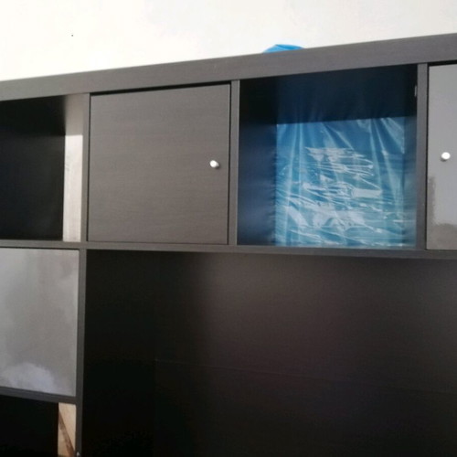 Ikea Kallax TV Unit like new, 180x180 cm, black matte cabinets