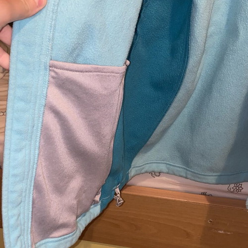 The North Face women's fleece like new, blue turquoise, size L