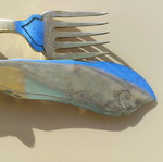 English Old Silver Plated Serving Set used