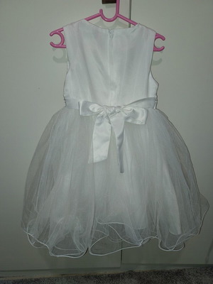 Dress like new, white and silver, size 6 years