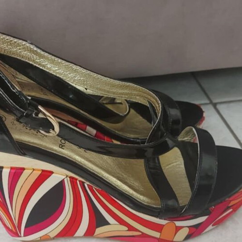 Rokail colorful summer platform shoes new, size 39