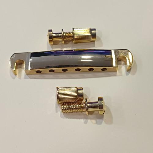 Stop Tailpiece guitar bridge, gold finish