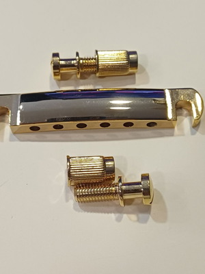 Stop Tailpiece guitar bridge, gold finish