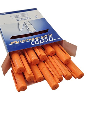 Μαρκαδόροι υπογραμμίσεως πορτοκαλί, πακέτο 12, καινούργιοι