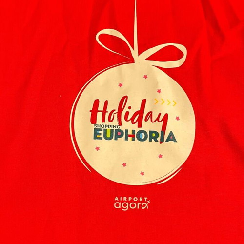 Tote fabric bag Holiday Shopping Euphoria like new