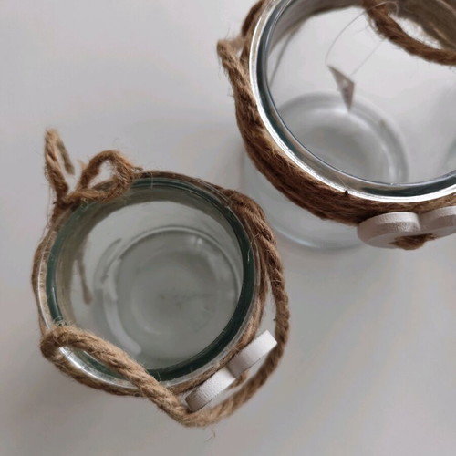 Decorative tealight jars like new, set of 2