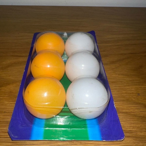 Ping pong balls new, pack of 6 pieces