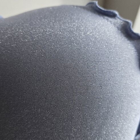 Calzedonia bikini top like new, blue with gold glitter