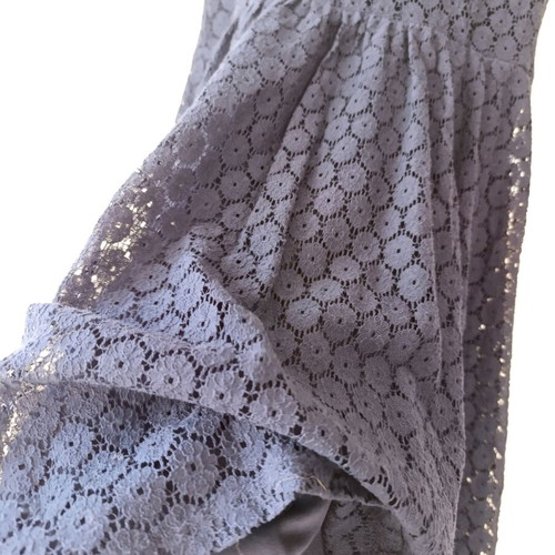 Cocktail dress blue lace pleated size S-M like new