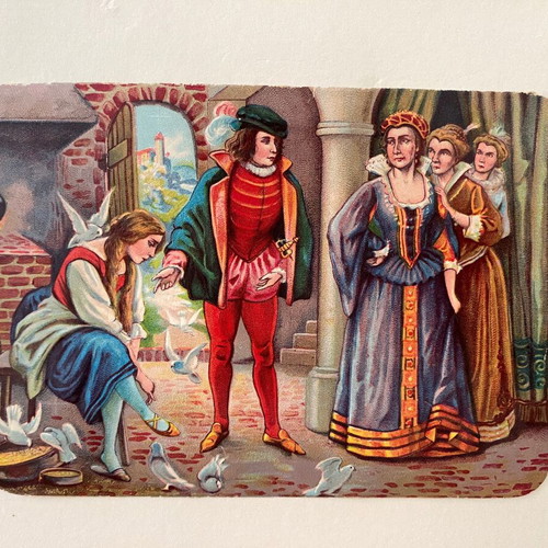 Vintage scraps used, fairy tale collection from 1930