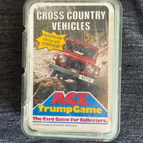 Cross Country Vehicles card game used, collectible set of 32