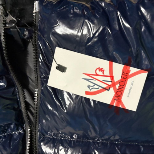 Moncler men's vest new, black and blue, size S