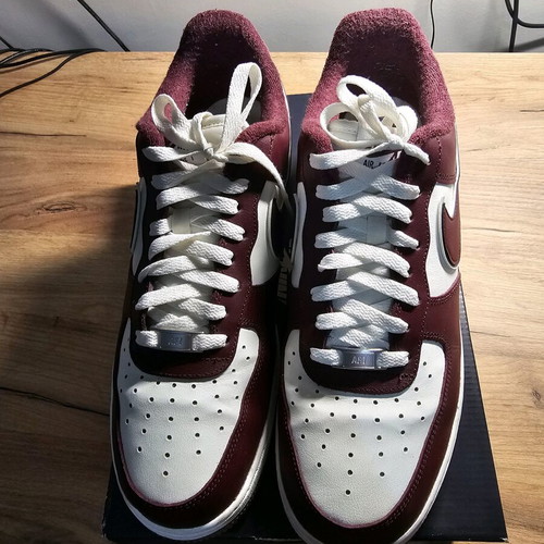 Nike Air Force sneakers like new, white and red, size 45
