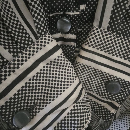Dress like new black and beige with buttons and belt