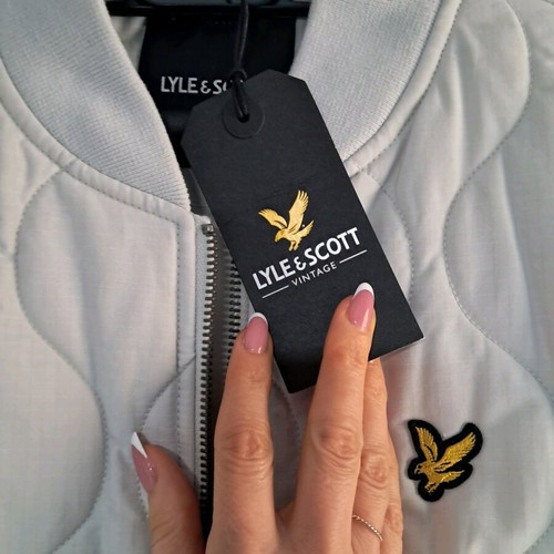 Lyle&Scott bomber jacket M light gray blue new