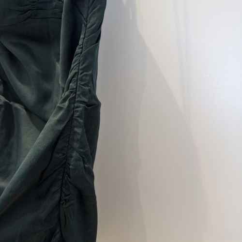 Zara satin mini dress dark green size XS-S like new