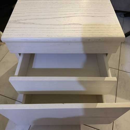 White nightstands, set of 2