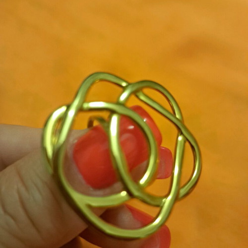 Ring new, gold-colored stainless steel