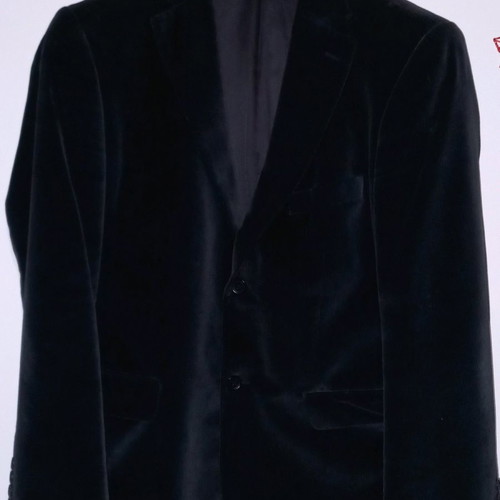 Black velvet Italian jacket used, slim fit size L