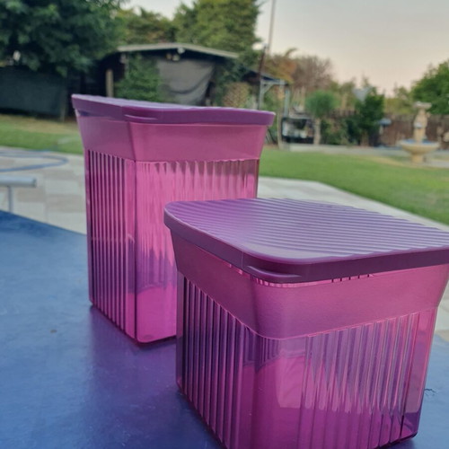 Tupperware crystal set 2 pieces 510 ml and 800 ml, airtight and watertight, new