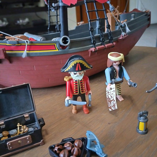 Playmobil 3900 Red Corsair pirate ship used