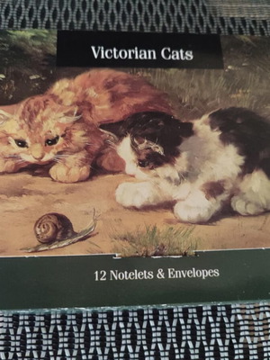 Victorian cats postcards like new, set of 12 with envelopes