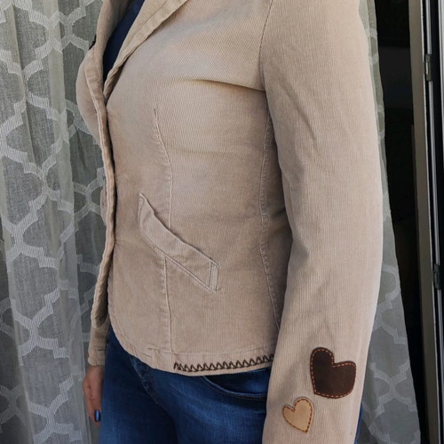 Love Moschino Corduroy Jacket used, beige, size 44 medium