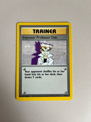 Imposter Professor Oak Pokemon card used in good condition