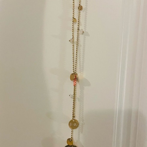 Steel necklace new, tie style