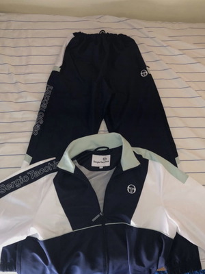 Sergio Tacchini Tracksuit like new, white and blue, XL