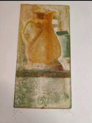 Colored engraving by P. Tetsis numbered and signed like new