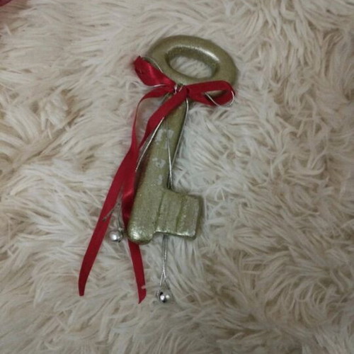 Handmade painted key charm