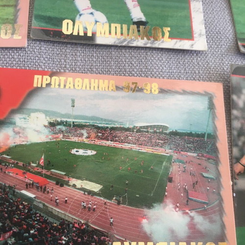Golden Olympiakos Champions League 98 Cards like new, vintage