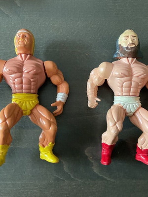 Vintage φιγούρες Hulk Hogan κλώνος WWF μεταχειρισμένες, σετ Galaxy Warrior 2