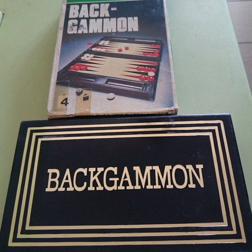 Backgammon travel vintage used, Epoch Book Game Series 1977