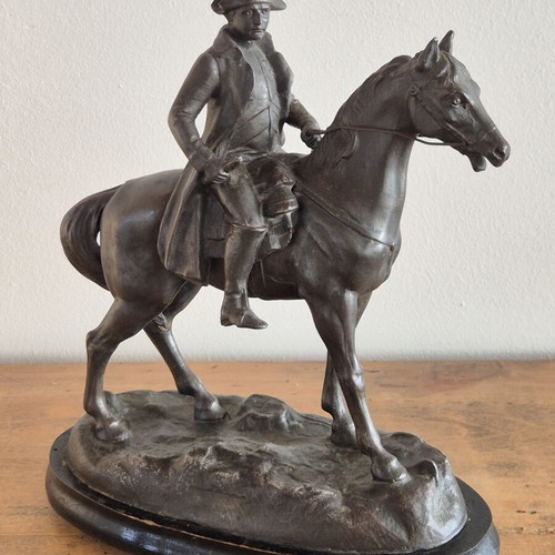 Zamak Napoleon Bonaparte Equestrian Statue, French Belle Époque