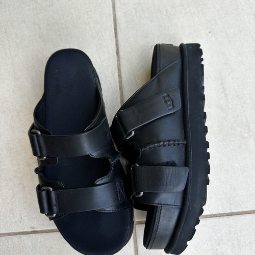Ugg Goldenstar leather sandals size 41 used, black