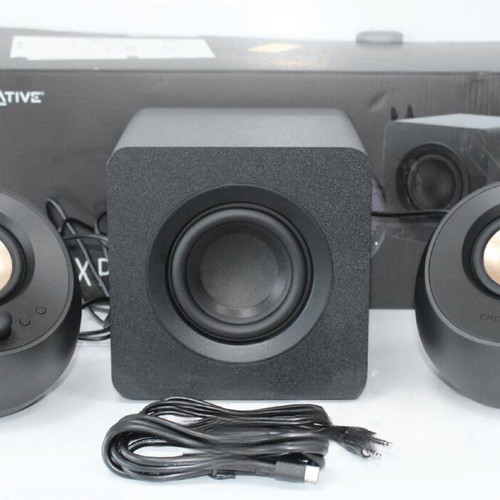 Creative Pebble X Plus 2.1 speaker system restored with Bluetooth 5.3 and RGB