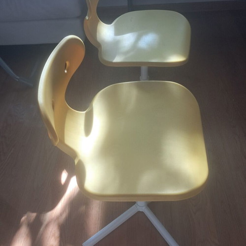 IKEA children's chairs used, set of 2, yellow